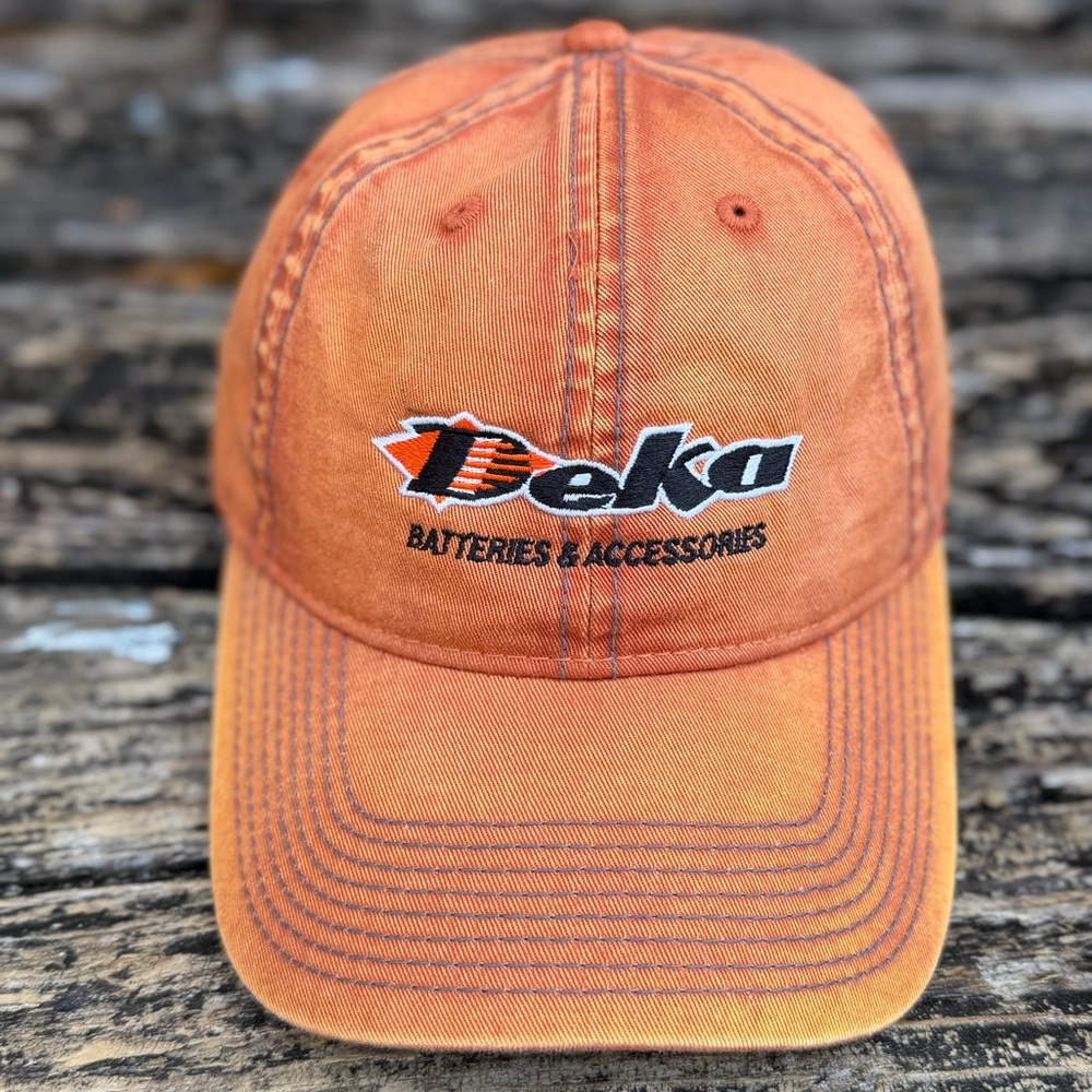 Fahrenheit Headwear Deka Batteries & Accessories Adjustable Orange Hat Cap T7
